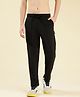Lil Tomatoes Cotton Looper Knit Solid Track Pants - Black