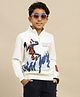 Kidsville Knit Marvel Featuring Full Sleeves Spiderman Printed Light Winter Sweatshirt - Off White
