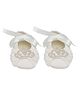 Daizy Stones Embellished Tiara Designed Booties - White