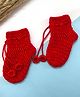 Little Peas Handmade Crochet Designed Socks - Red
