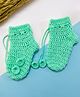 Little Peas Handmade Crochet Designed Socks - Mint Green