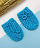 Little Peas Handmade Crochet Designed Mittens - Light Blue