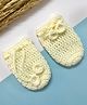 Little Peas Handmade Crochet Designed Mittens - Off White