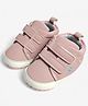 KIDLINGSS Stars Embroidered With Double Velcro Closure Booties - Pink