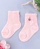 KIDLINGSS Bow Applique Detailed Stone Embellished Socks - Light Pink