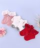 KIDLINGSS Pack Of 3 Schiffli Embroidered Frill & Lace Detailed Socks - Multi Colour