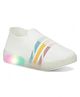 Lil Lollipop Mesh Detailed & Striped LED Shoes - White