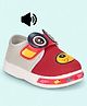 Lil Lollipop Animal Face  Applique Detailed Musical Shoes - Red