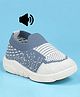 Lil Lollipop Mesh Detailed Slip On Musical Shoes - Blue