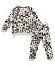 ALAN JONES Cotton Blend Knit Full Sleeves Panda Printed Winter Sweatshirt & Coordinating Joggers Set - Off White
