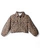 CrayonFlakes Rayon Woven Full Sleeves Leopard Printed Shirt Style Top - Brown