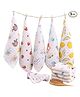 BabyGo Baby Muslin Washcloths, Super Soft 100% Cotton Face Towels | Reusable Hygiene Wash Cloth | Napkin for New Babies | Soft Hankies for Children (Small 30X 30Cm,(Pack of 5)