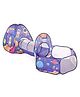 BabyGo Space Theme 3 in 1 Combo Tunnel | Tunnel, Play Tent House, Ball Pool for Kids 1 to 5 Years | Spacious, Lightweight and Portable | Without Balls | Multi Colour