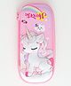 Unicorn Hard Shell Pencil Case with Zipper Closure - Pink