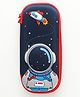 Astronaut Hard Shell Theme Pencil Case with Zipper Closure Case - Blue