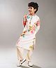 Bittu by bhama Cotton Blend Woven Full Sleeves Floral Printed Kurta Pyjama Set - Off White