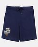 Wear Your Mind Knit DC Comics Batman Featuring The Caped Crusader Text Printed Shorts - Navy Blue