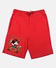 Wear Your Mind Knit Disney Mickey & Friends Featuring Character Printed Shorts - Red