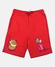 Wear Your Mind Cotton Knit Disney Ratatouille Featuring Characters Printed Shorts - Red