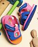 TOMSY CHOICE Balloon Patch Detailed Velcro Closure Sandals - Pink & Blue