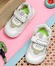 TOMSY CHOICE Colour Blocked Velcro Closure Shoes - Cream