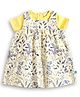 JusCubs Cotton Woven Floral Printed Pinafore Dress With Half Sleeves Tee - Blue