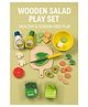 EDUSPARK TOYS Wooden Salad Chef Playset Pretend Play Food Kit Educational Kitchen Toy Sets