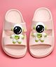 Yellow Bee Astronaut 3D Applique Detailed Sliders - Pink