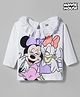 Bonfino Disney Single Jersey Knit Full Sleeves T-Shirt With Minnie & Friends Graphics - White