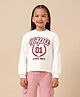 US Polo Assn 100% Cotton Knit Full Sleeves Sweatshirt with Brand Name Graphic - Off White