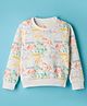 US Polo Assn Cotton Knit Full Sleeves Sweatshirt With Horse Print - White