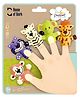 House of Quirk 5 Piece Adventure Animal Finger Puppets Zebra Monkey Elephant Lion & Tiger Educational Kids Toy & Party Role-Play Gift - Multicolour