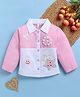 TOONYPORT Cotton Blend Woven Full Sleeves Star & Floral Patch Detailed Colour Blocked Shirt - Pink