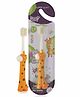 BeeBaby Giraffe Brush Buddy Toothbrush for Kids 1-3 Years, Soft Handle for Easy Grip, 10 x Softer Tapered Bristles Ideal for Milk and Permanent Teeth, 100% BPA Free. Orange