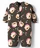 Kidi Wav Christmas Theme Full Sleeves Teddy Bear Printed Romper - Multi Colour