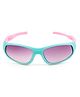 KIDSUN 100% UV Protected Colour Blocked Sporty  Sunglasses - Green & Pink