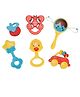 Lumo Brilliant Toys Tim Tim Rattles Set for Babies | Non -Toxic Essentials First Baby Rattle Set Toy for New Born Baby | Infants Toys | Early Development Toys for Babies 6 Pieces - Multicolor