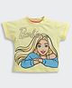 Barbie by Tiny Girl Woven Mattel Featuring Half Sleeves Character Printed Tee - Lemon