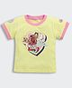 Barbie by Tiny Girl Knit Mattel Featuring Half Sleeves Characters Printed Tee - Lemon Yellow