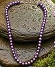 Mansiyaorange Gold Plated Premium Shiny Purple Color Pearls Beaded Sinle Line Necklace Mala - 20 g