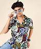 Coolsters by Pantaloons Rayon Woven Half Sleeves Typography Printed Shirt - Multi Colour