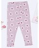 Pantaloons Baby Cotton Spandex Knit Floral Printed Leggings - Lilac