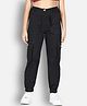 Cutiekins Lycra Woven Solid Cargo Pants - Black