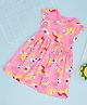 Pantaloons Junior Cotton Cap Sleeves All Over Floral Printed Dress - Pink