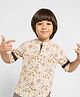Pantaloons Junior Cotton Full Sleeves Geometric Printed Kurta Style Shirt - Beige