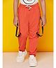 Spunkies Cotton Knit Solid Track Pants - Orange
