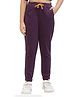 Spunkies Cotton Knit Solid Track Pants - Violet