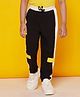 Spunkies Cotton Knit Colour Blocked Lounge & Track Pants - Black