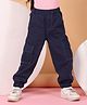 Superminis Twill Woven Solid Cargo Joggers - Navy Blue