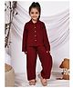 NEUDIS Corduroy Woven Solid  Jacket & Pants Set - Maroon